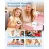 image:imageMemoking Sticker Printer Box T02 Mini Printer  AI Sticker Maker for Kids Print Pod Inkless Bluetooth ThermalPrinter Gift for Teen Girls amp Boys for Study Note Journal Photos DIY Gift 6 RollsWhite