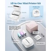 image:imageMemoking Sticker Printer Box T02 Mini Printer  AI Sticker Maker for Kids Print Pod Inkless Bluetooth ThermalPrinter Gift for Teen Girls amp Boys for Study Note Journal Photos DIY Gift 6 RollsWhite