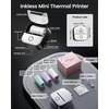 image:imageMemoking Sticker Printer Box T02 Mini Printer  AI Sticker Maker for Kids Print Pod Inkless Bluetooth ThermalPrinter Gift for Teen Girls amp Boys for Study Note Journal Photos DIY Gift 6 RollsBlack