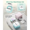 image:imageMemoking Sticker Printer Box T02 Mini Printer  AI Sticker Maker for Kids Print Pod Inkless Bluetooth ThermalPrinter Gift for Teen Girls amp Boys for Study Note Journal Photos DIY Gift 6 RollsGreen