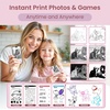 image:imageMemoking Sticker Printer Box T02 Mini Printer  AI Sticker Maker for Kids Print Pod Inkless Bluetooth ThermalPrinter Gift for Teen Girls amp Boys for Study Note Journal Photos DIY Gift 6 RollsPink