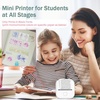 image:imageMemoking Sticker Printer Box T02 Mini Printer  AI Sticker Maker for Kids Print Pod Inkless Bluetooth ThermalPrinter Gift for Teen Girls amp Boys for Study Note Journal Photos DIY Gift 6 RollsWhite