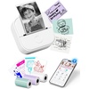 image:imageMemoking Sticker Printer Box T02 Mini Printer  AI Sticker Maker for Kids Print Pod Inkless Bluetooth ThermalPrinter Gift for Teen Girls amp Boys for Study Note Journal Photos DIY Gift 6 RollsWhite