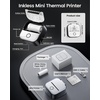 image:imageMemoking Sticker Printer Box T02 Mini Printer  AI Sticker Maker for Kids Print Pod Inkless Bluetooth ThermalPrinter Gift for Teen Girls amp Boys for Study Note Journal Photos DIY Gift 6 RollsBlack