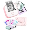 image:imageMemoking Sticker Printer Box T02 Mini Printer  AI Sticker Maker for Kids Print Pod Inkless Bluetooth ThermalPrinter Gift for Teen Girls amp Boys for Study Note Journal Photos DIY Gift 6 RollsPink
