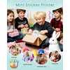 image:imageMemoking Sticker Printer Box T02 Mini Printer  AI Sticker Maker for Kids Print Pod Inkless Bluetooth ThermalPrinter Gift for Teen Girls amp Boys for Study Note Journal Photos DIY Gift 6 RollsGreen