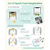 image:imageMemoking Sticker Printer Box T02 Mini Printer  AI Sticker Maker for Kids Print Pod Inkless Bluetooth ThermalPrinter Gift for Teen Girls amp Boys for Study Note Journal Photos DIY Gift 6 RollsGreen