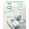image:imageMemoking Sticker Printer Box T02 Mini Printer  AI Sticker Maker for Kids Print Pod Inkless Bluetooth ThermalPrinter Gift for Teen Girls amp Boys for Study Note Journal Photos DIY Gift 6 RollsGreen