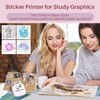 image:imageMemoking Sticker Printer Box T02 Mini Printer  AI Sticker Maker for Kids Print Pod Inkless Bluetooth ThermalPrinter Gift for Teen Girls amp Boys for Study Note Journal Photos DIY Gift 6 RollsPink