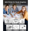 image:imageMemoking Sticker Printer Box T02 Mini Printer  AI Sticker Maker for Kids Print Pod Inkless Bluetooth ThermalPrinter Gift for Teen Girls amp Boys for Study Note Journal Photos DIY Gift 6 RollsBlack
