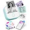image:imageMemoking Sticker Printer Box T02 Mini Printer  AI Sticker Maker for Kids Print Pod Inkless Bluetooth ThermalPrinter Gift for Teen Girls amp Boys for Study Note Journal Photos DIY Gift 6 RollsGreen