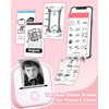 image:imageMemoking Sticker Printer Box T02 Mini Printer  AI Sticker Maker for Kids Print Pod Inkless Bluetooth ThermalPrinter Gift for Teen Girls amp Boys for Study Note Journal Photos DIY Gift 6 RollsPink