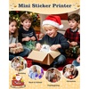 image:imageMemoking Sticker Printer Box T02 Mini Printer  AI Sticker Maker for Kids Print Pod Inkless Bluetooth ThermalPrinter Gift for Teen Girls amp Boys for Study Note Journal Photos DIY Gift 6 RollsWhite
