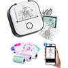 image:imageMemoking Sticker Printer Box T02 Mini Printer  AI Sticker Maker for Kids Print Pod Inkless Bluetooth ThermalPrinter Gift for Teen Girls amp Boys for Study Note Journal Photos DIY Gift 6 RollsBlack