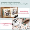 image:imageMemoking Sticker Printer Box T02 Mini Printer  AI Sticker Maker for Kids Print Pod Inkless Bluetooth ThermalPrinter Gift for Teen Girls amp Boys for Study Note Journal Photos DIY Gift 6 RollsWhite