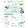 image:imageMemoking Sticker Printer Box T02 Mini Printer  AI Sticker Maker for Kids Print Pod Inkless Bluetooth ThermalPrinter Gift for Teen Girls amp Boys for Study Note Journal Photos DIY Gift 6 RollsGreen