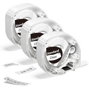 image:imageP12 Label Maker Tape Compatible with Dymo Label Maker Refills 12mm x 4m12 x 13 Colored Plastic Label Tape Replacement for Dymo Letratag Refills 200B LT100H 100T Plus QX50 for Phomemo P12 LabelerBlack on Clear