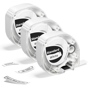 image:imageP12 Label Maker Tape Compatible with Dymo Label Maker Refills 12mm x 4m12 x 13 Colored Plastic Label Tape Replacement for Dymo Letratag Refills 200B LT100H 100T Plus QX50 for Phomemo P12 LabelerBlack on White