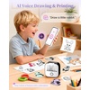 image:imageMemoking Print Pod Mini Printer  T02 Sticker Printer Portable Thermal Inkless Sticker Maker Bluetooth Photo Printer Instant Print Smart AI APP for Study Note Journal Photos DIY Gift 6 Rolls