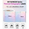 image:imageMemoking M110 Holographic Labels 196x196 50x50mm M110M220M100M221M250A42M420 Thermal Labels Sticker Paper 140 Pcs for DIY Decoation Home Office School Small Business