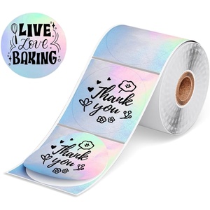 image:imageMemoking M110 Holographic Labels 196x196 50x50mm M110M220M100M221M250A42M420 Thermal Labels Sticker Paper 140 Pcs for DIY Decoation Home Office School Small Business