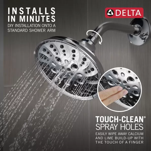 imageDELTA FAUCET faucet 52669RB H2Okinetic 5Setting Raincan Shower head Venetian BronzeChrome