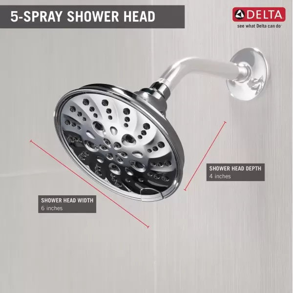 imageDELTA FAUCET faucet 52669RB H2Okinetic 5Setting Raincan Shower head Venetian BronzeMatte Black