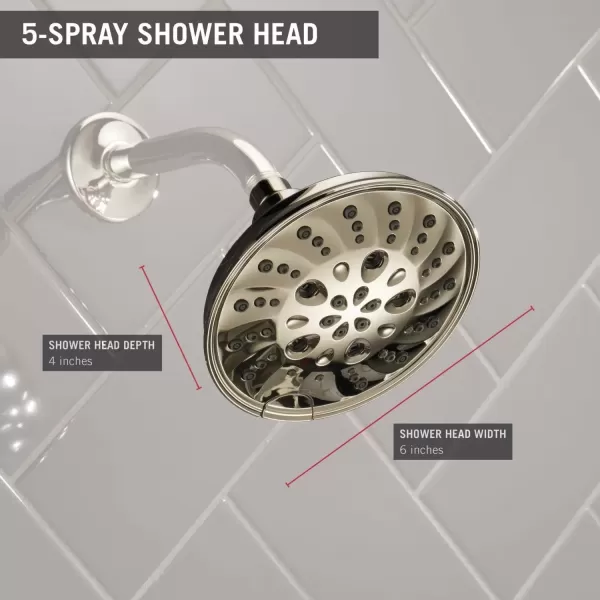 imageDELTA FAUCET faucet 52669RB H2Okinetic 5Setting Raincan Shower head Venetian BronzePolished Nickel
