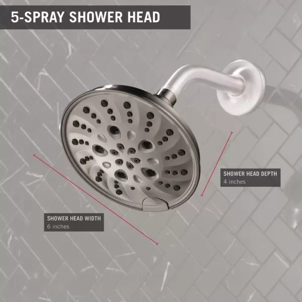 imageDELTA FAUCET faucet 52669RB H2Okinetic 5Setting Raincan Shower head Venetian BronzeStainless
