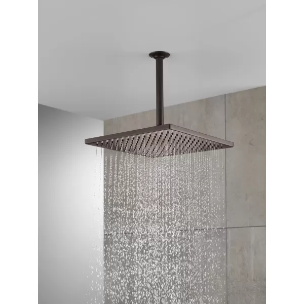 imageDelta Faucet SingleSpray Raincan Shower Head Brushed Nickel Shower Head Rainfall Shower Head Square Shower Head Metal Shower Head 25 GPM Flow Rate Stainless 52159SS25Venetian Bronze