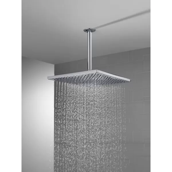 imageDelta Faucet SingleSpray Raincan Shower Head Brushed Nickel Shower Head Rainfall Shower Head Square Shower Head Metal Shower Head 25 GPM Flow Rate Stainless 52159SS25Chrome