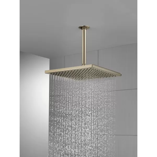 imageDelta Faucet SingleSpray Raincan Shower Head Brushed Nickel Shower Head Rainfall Shower Head Square Shower Head Metal Shower Head 25 GPM Flow Rate Stainless 52159SS25Polished Nickel