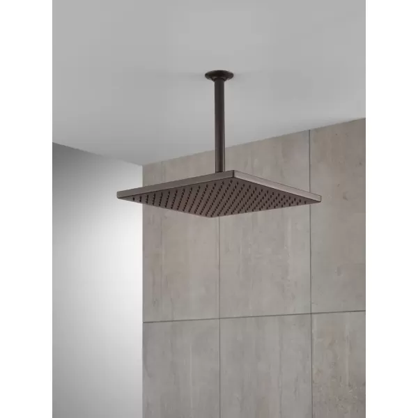 imageDelta Faucet SingleSpray Raincan Shower Head Brushed Nickel Shower Head Rainfall Shower Head Square Shower Head Metal Shower Head 25 GPM Flow Rate Stainless 52159SS25Venetian Bronze