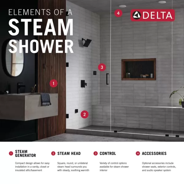 imageDelta Faucet Steam System Steam Generator 50 ft Control Cable Extension Cord with SnapOn Connectors 5GA405