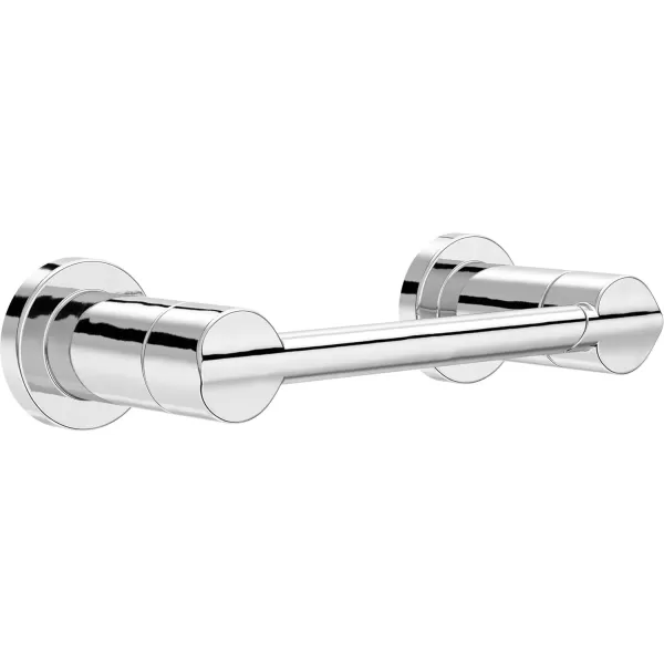 imageDelta Nicoli 1Pack Toilet Paper Holder Matte Black Tissue Roll Holder for Bathroom Organization and Storage Pivoting Toilet Tissue Holder Wall Bathroom Accessories NIC50MBPolished Chrome