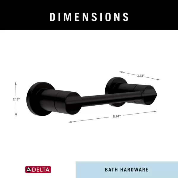imageDelta Nicoli 1Pack Toilet Paper Holder Matte Black Tissue Roll Holder for Bathroom Organization and Storage Pivoting Toilet Tissue Holder Wall Bathroom Accessories NIC50MBMatte Black