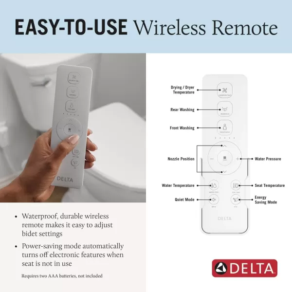 imageDELTA 893007EWH Refresh Bidet Toilet Seat WhitePremium