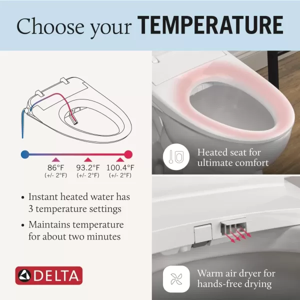 imageDELTA 893007EWH Refresh Bidet Toilet Seat WhitePremium