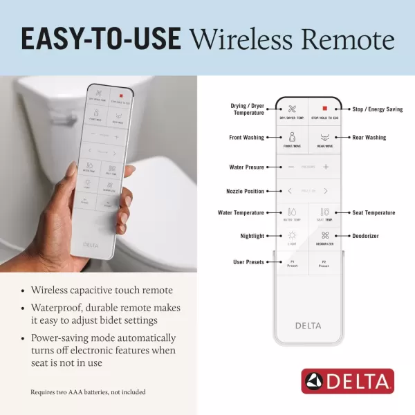 imageDELTA 893007EWH Refresh Bidet Toilet Seat WhiteUltimate