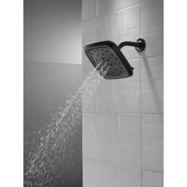 imageDELTA FAUCET 52460BL Delta H2Okinetic 4Setting UltraSoak Shower Head Matte BlackMatte Black