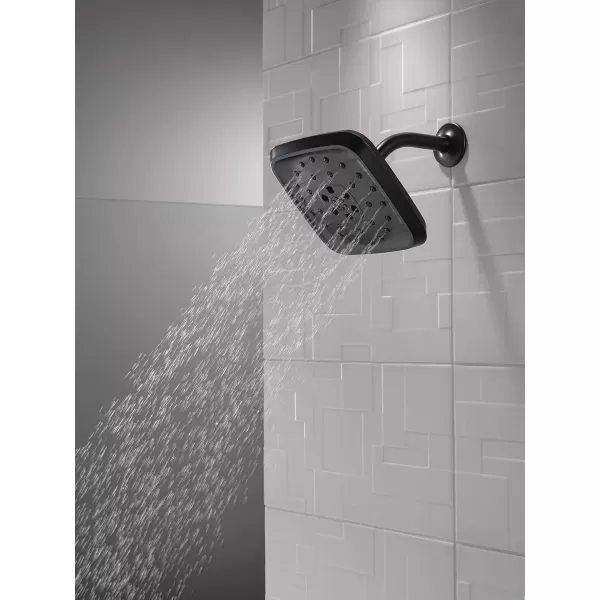 imageDELTA FAUCET 52460BL Delta H2Okinetic 4Setting UltraSoak Shower Head Matte BlackMatte Black