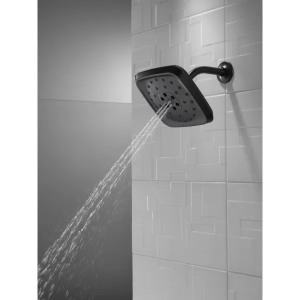 imageDELTA FAUCET 52460BL Delta H2Okinetic 4Setting UltraSoak Shower Head Matte BlackMatte Black