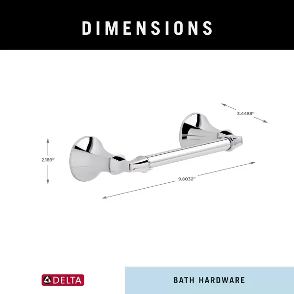 imageDELTA FAUCET 76450BL Ashlyn Wall Mount Pivot Arm Toilet Paper Holder Bath Hardware Accessory in Matte BlackChrome