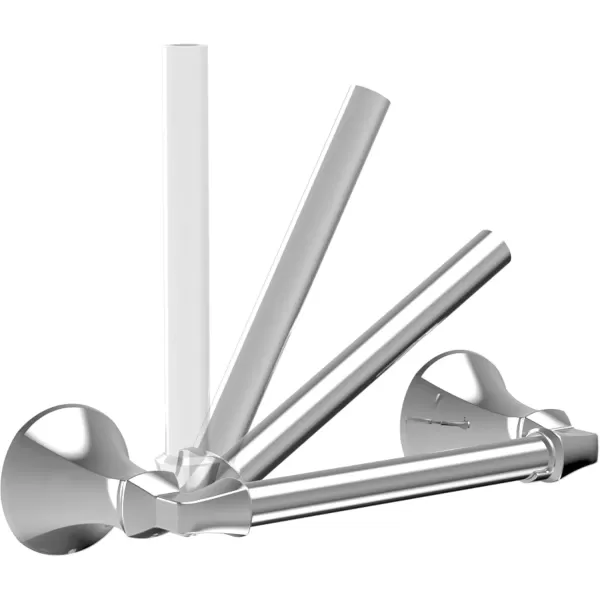 imageDELTA FAUCET 76450BL Ashlyn Wall Mount Pivot Arm Toilet Paper Holder Bath Hardware Accessory in Matte BlackChrome