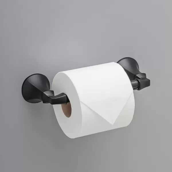 imageDELTA FAUCET 76450BL Ashlyn Wall Mount Pivot Arm Toilet Paper Holder Bath Hardware Accessory in Matte BlackMatte Black