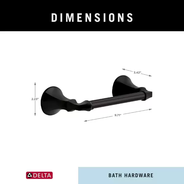 imageDELTA FAUCET 76450BL Ashlyn Wall Mount Pivot Arm Toilet Paper Holder Bath Hardware Accessory in Matte BlackMatte Black