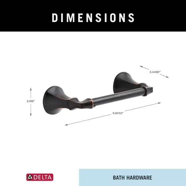 imageDELTA FAUCET 76450BL Ashlyn Wall Mount Pivot Arm Toilet Paper Holder Bath Hardware Accessory in Matte BlackSpotshield Venetian Bronze