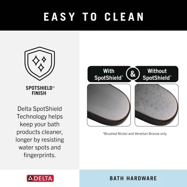 imageDELTA FAUCET 76450BL Ashlyn Wall Mount Pivot Arm Toilet Paper Holder Bath Hardware Accessory in Matte BlackSpotshield Venetian Bronze