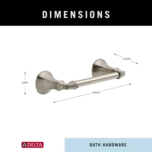 imageDELTA FAUCET 76450BL Ashlyn Wall Mount Pivot Arm Toilet Paper Holder Bath Hardware Accessory in Matte BlackStainless