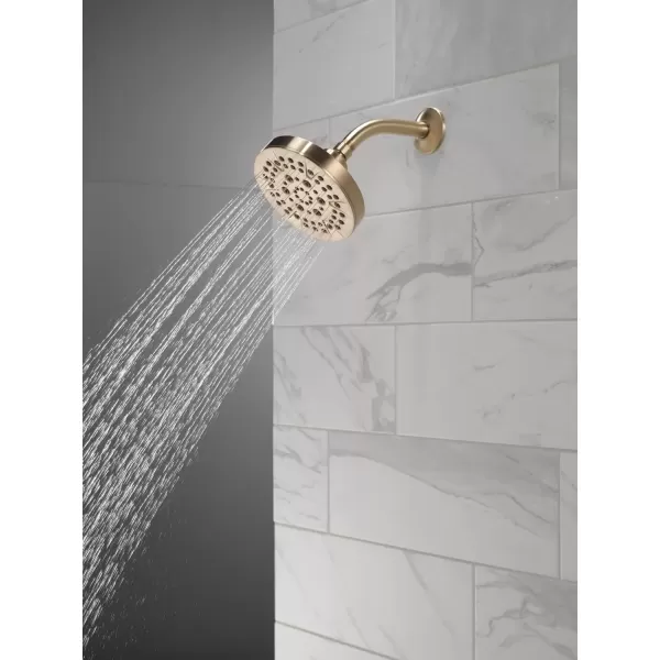 imageDELTA FAUCET FAUCET 5Spray Matte Black Shower Head DELTA FAUCET Shower Head Black Showerheads Shower Head Black Matte 175 GPM Flow Rate Matte Black 52535BLChampagne Bronze